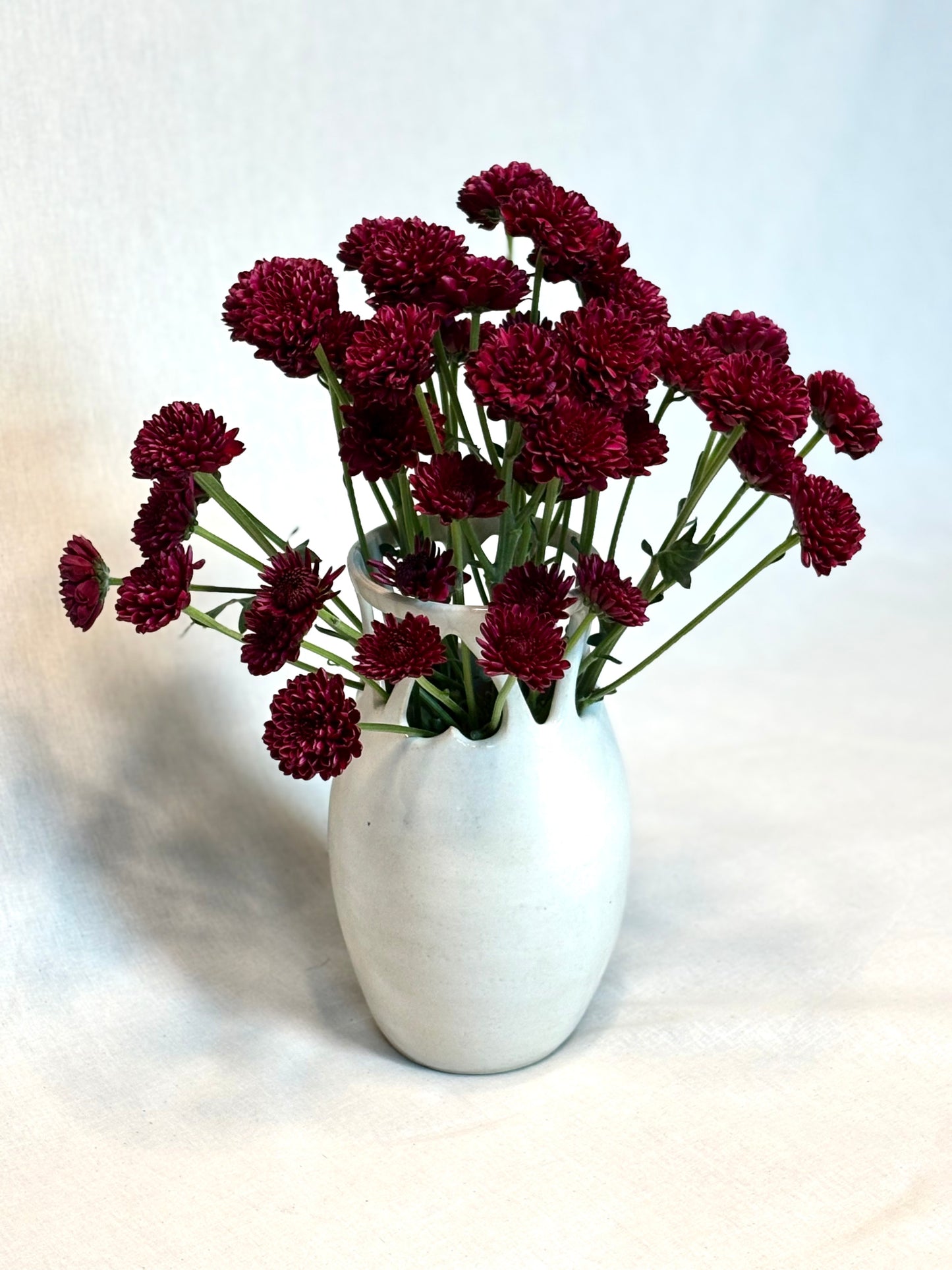 Eggshell White Spray Vase