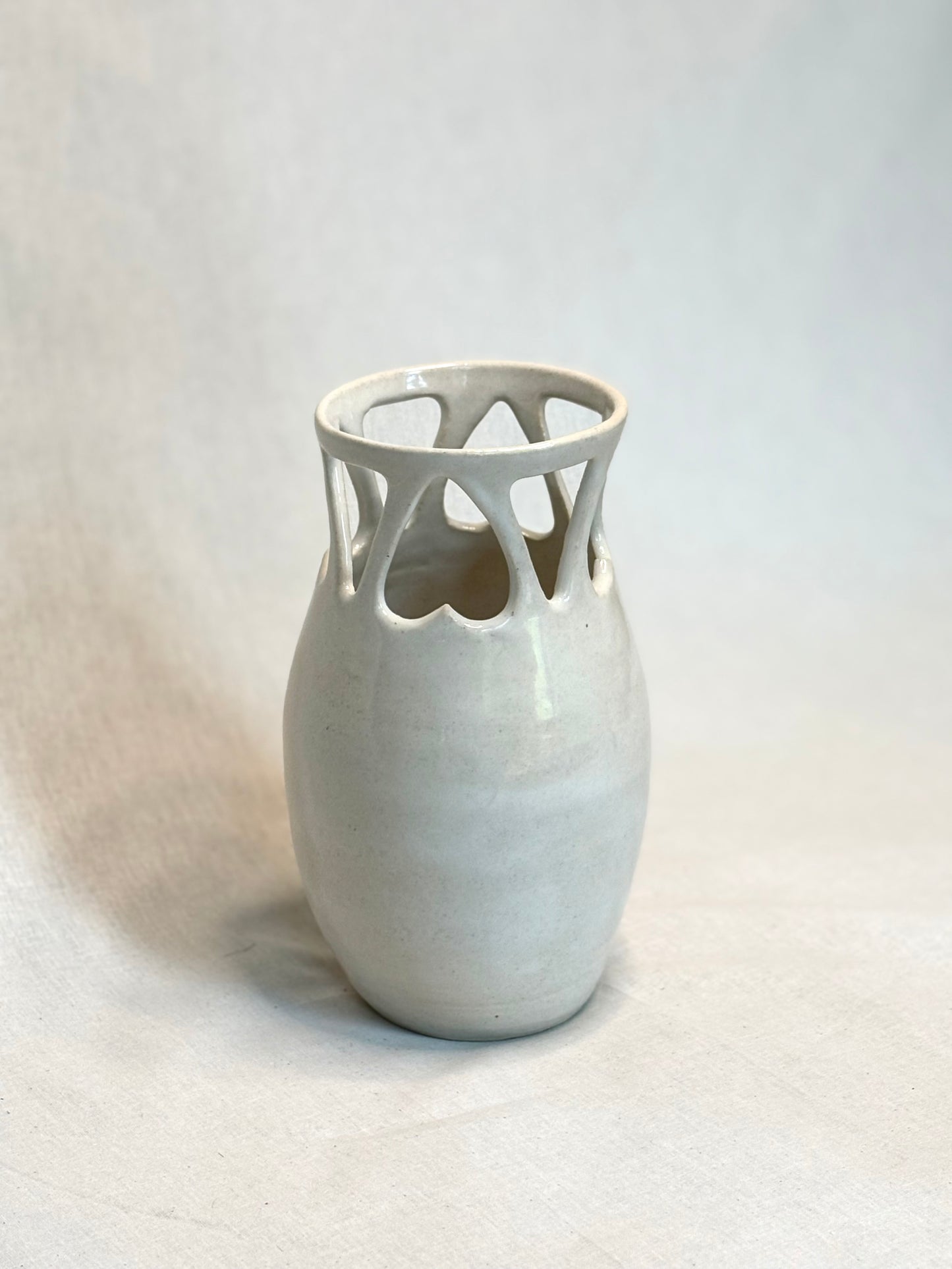 Eggshell White Spray Vase